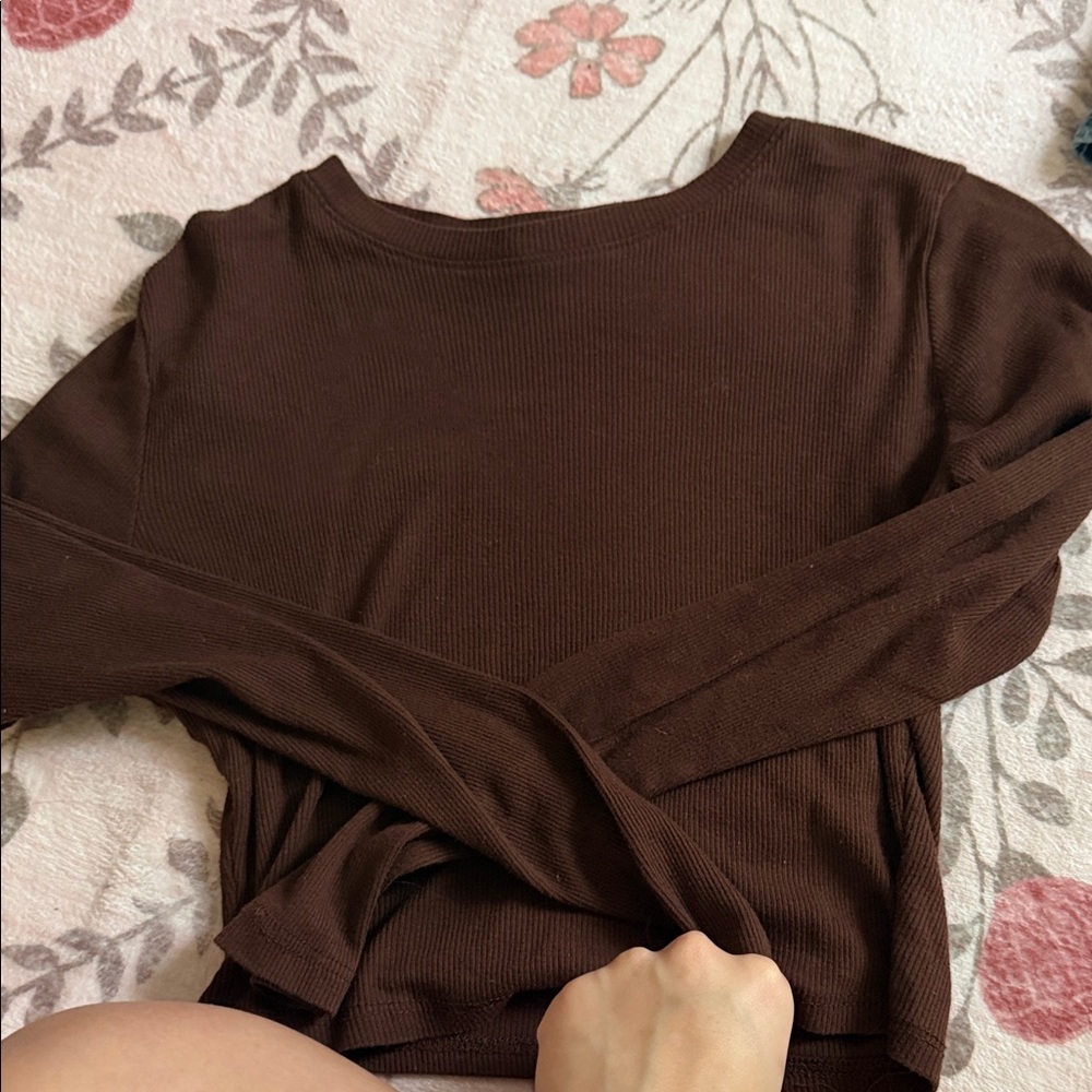 Bozzolo Chocolate Long Sleeve Top